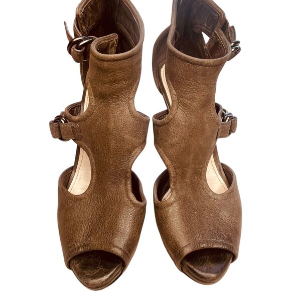 Prada Suede Platform Strappy Heel Shoes - Picture 3 of 10